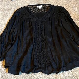 Style & Co. Elegant Black Lacey Blouse